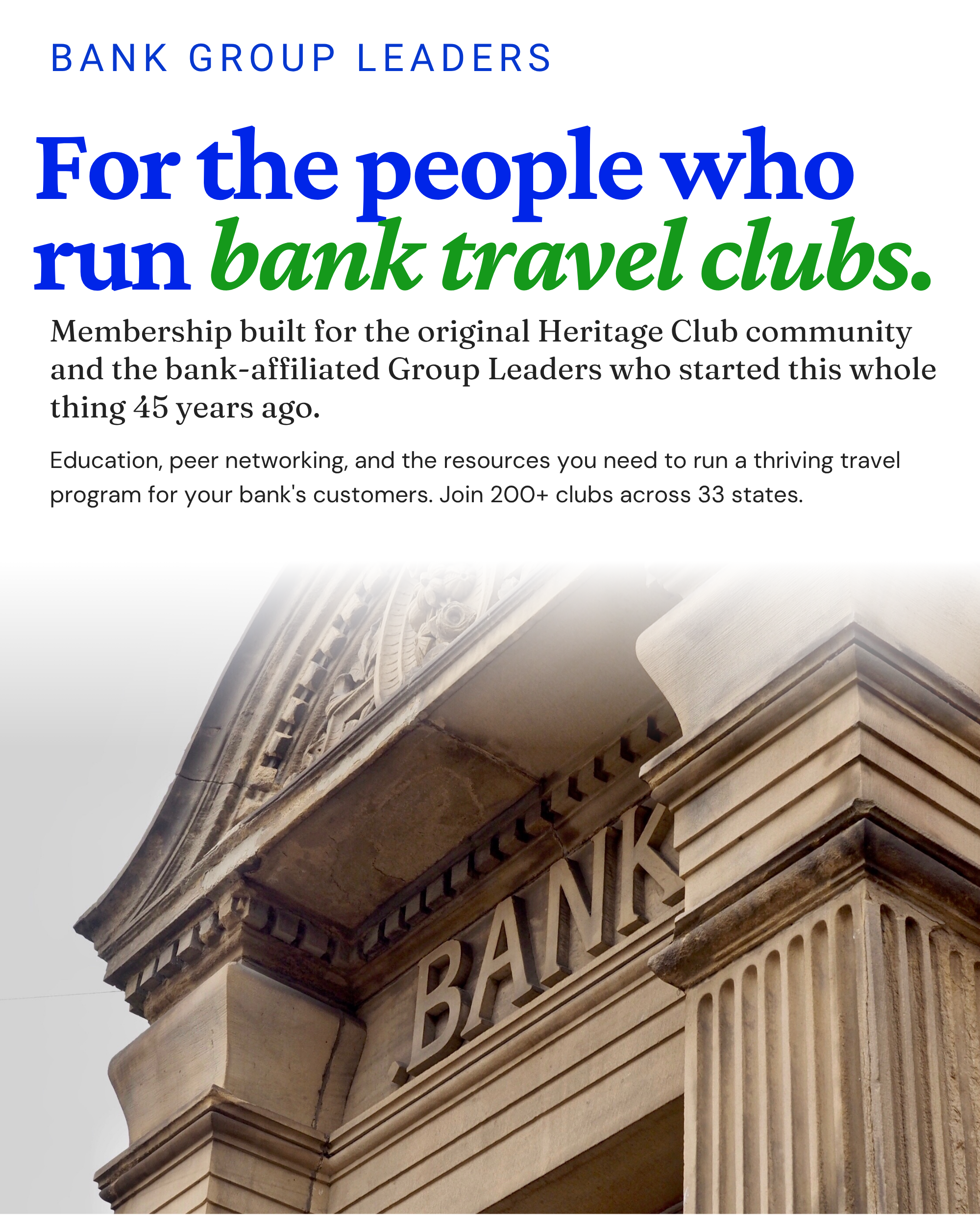 Heritage Clubs International - Bank Group Leaders